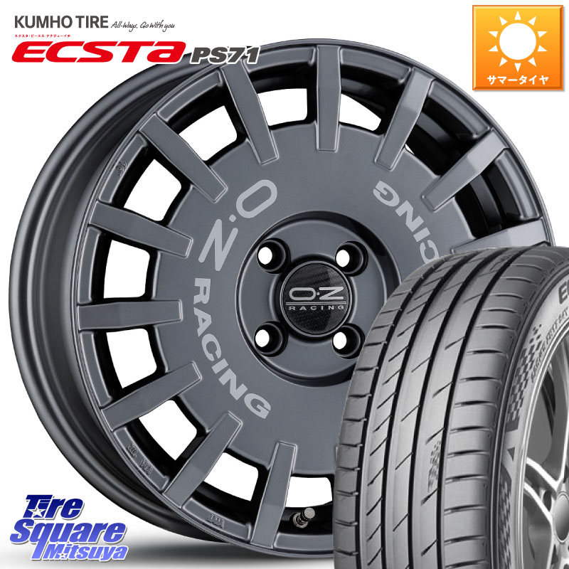 OZ Rally Racing ラリーレーシング GRA 16インチ 16 X 7.0J +42 4穴 100 KUMHO ECSTA PS71 エクスタ サマータイヤ 205/45R16