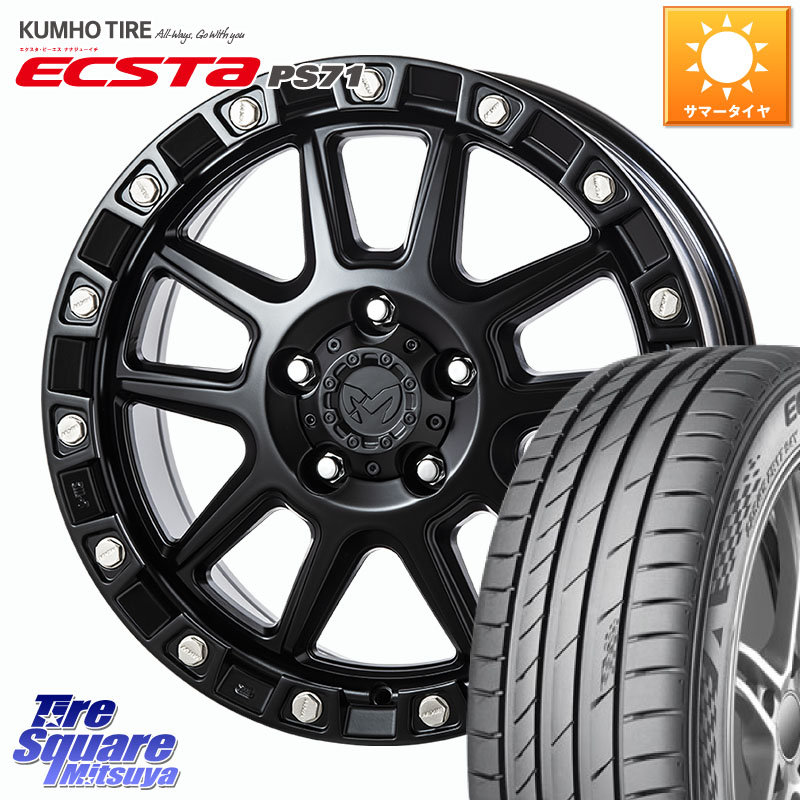 MKW M205 ブラックキャット ホイール 18インチ 18 X 8.0J +40 5穴 114.3 KUMHO ECSTA PS71 エクスタ サマータイヤ 235/40R18