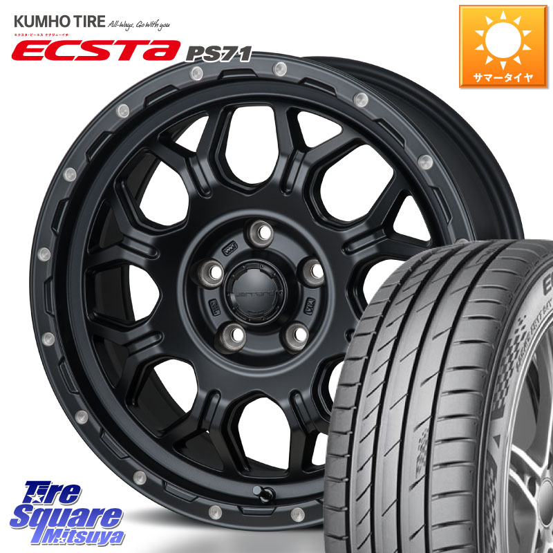 KUMHO ECSTA PS71 エクスタ サマータイヤ 215/50R17MONZA HI-BLOCK JERRARD ホイール 17インチ 17X7.5J 41 5穴 114.3 ZE1リーフ プリウスアルファ インサイト|タイヤスクエアミツヤ