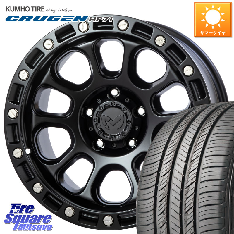 KUMHO CRUGEN HP71 クルーゼン サマータイヤ 225/65R17MKW M204 ブラックキャット 在庫● 17インチ ★サマーセール★ 17X8.0J 38 5穴 114.3 80系ハリアー RAV4 50系 NX レクサス ハリアー|タイヤスクエアミツヤ