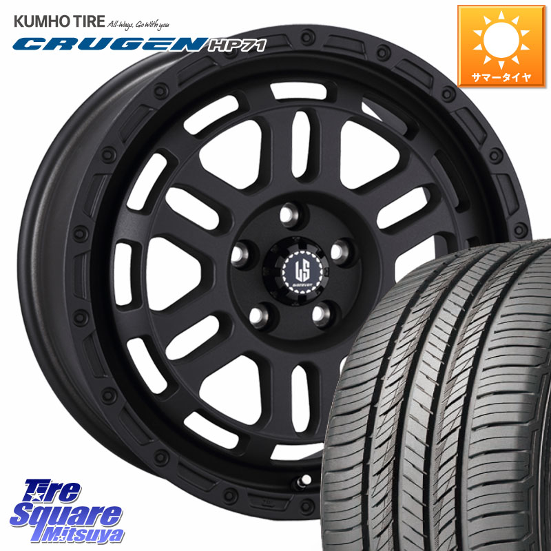 KUMHO CRUGEN HP71 クルーゼン サマータイヤ 235/55R18阿部商会 LA STRADA DISCOVER ホイール 18インチ 18X8.0J 40 5穴 114.3 T32エクストレイル NX レクサス ハリアー｜タイヤスクエアミツヤ