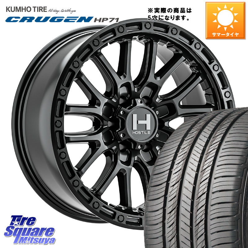 HOSTILE H135 RIDGE CREST JP SPEC ホイール 17インチ◇参考画像 17 X 8.0J +38 5穴 114.3 KUMHO CRUGEN HP71 クルーゼン サマータイヤ 225/60R17 30系アルファード 30系ヴェルファイア