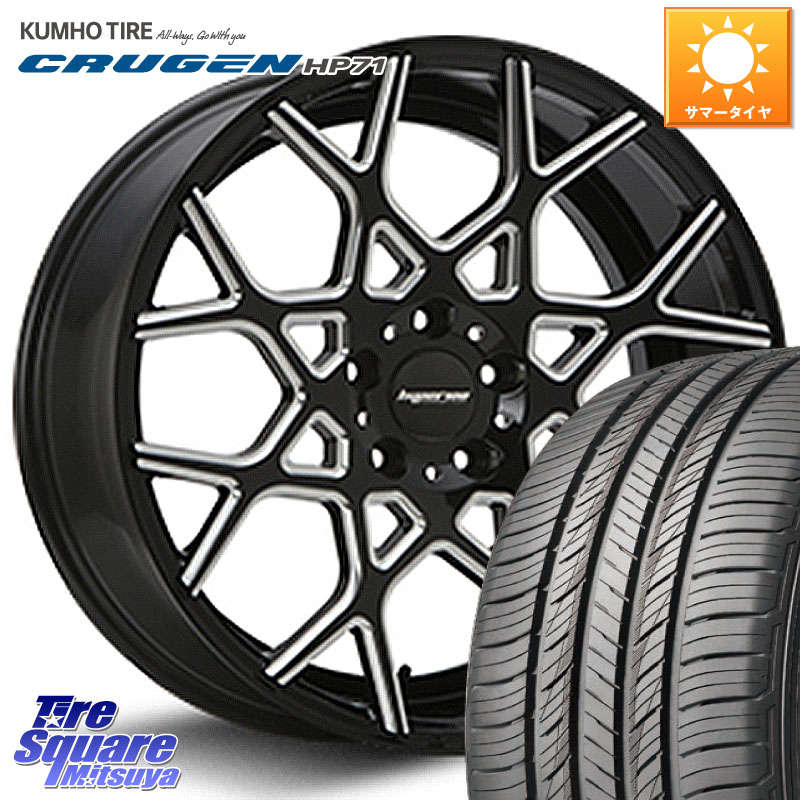 MLJ huperion ハイペリオン CVZ ホイール 19インチ 19 X 8.5J +45 5穴 114.3 KUMHO CRUGEN HP71 クルーゼン サマータイヤ 235/55R19 T33エクストレイル CX-60
