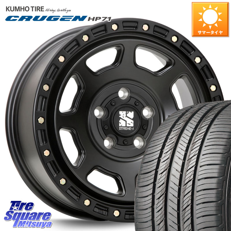 KUMHO CRUGEN HP71 クルーゼン サマータイヤ 225/55R18MLJ XJ07 XTREME-J BK ホイール 18インチ 18X8.0J 40 5穴 114.3 デリカD:5 エクストレイル X-TRAIL 日産 エクリプスクロス RVR アウトランダー|タイヤスクエアミツヤ