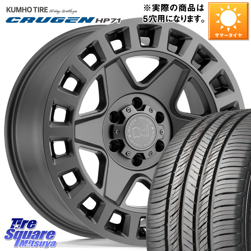 BLACK RHINO YORK ブラックライノ ヨーク GM 17インチ ブラックライノ 17 X 8.0J +35 5穴 114.3 KUMHO CRUGEN HP71 クルーゼン サマータイヤ 225/65R17
