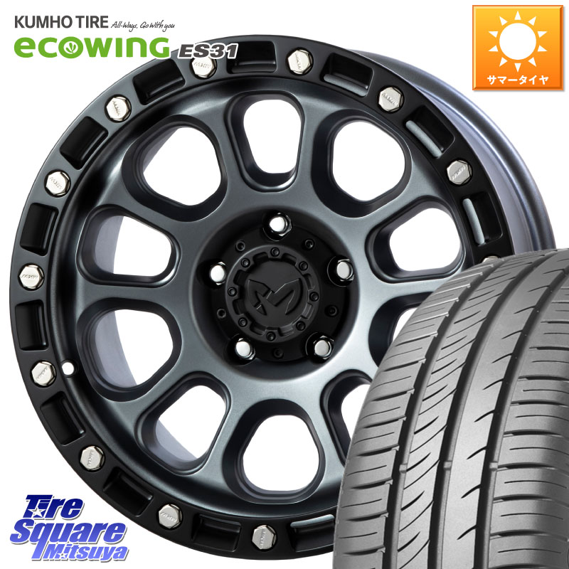 MKW M204 ドライグレー 16インチ 16 X 7.0J +35 5穴 114.3 KUMHO ecoWING ES31 エコウィング サマータイヤ 205/60R16