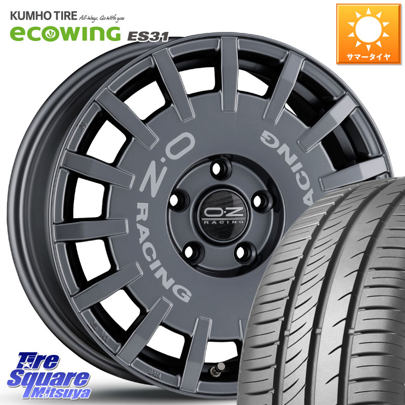 KUMHO ecoWING ES31 エコウィング サマータイヤ 215/65R16OZ Rally Racing ラリーレーシング GRA 16インチ 16X7.0J(AUDI Q3 8UC) 38 5穴 112 アウディ Q3 8U系｜タイヤスクエアミツヤ