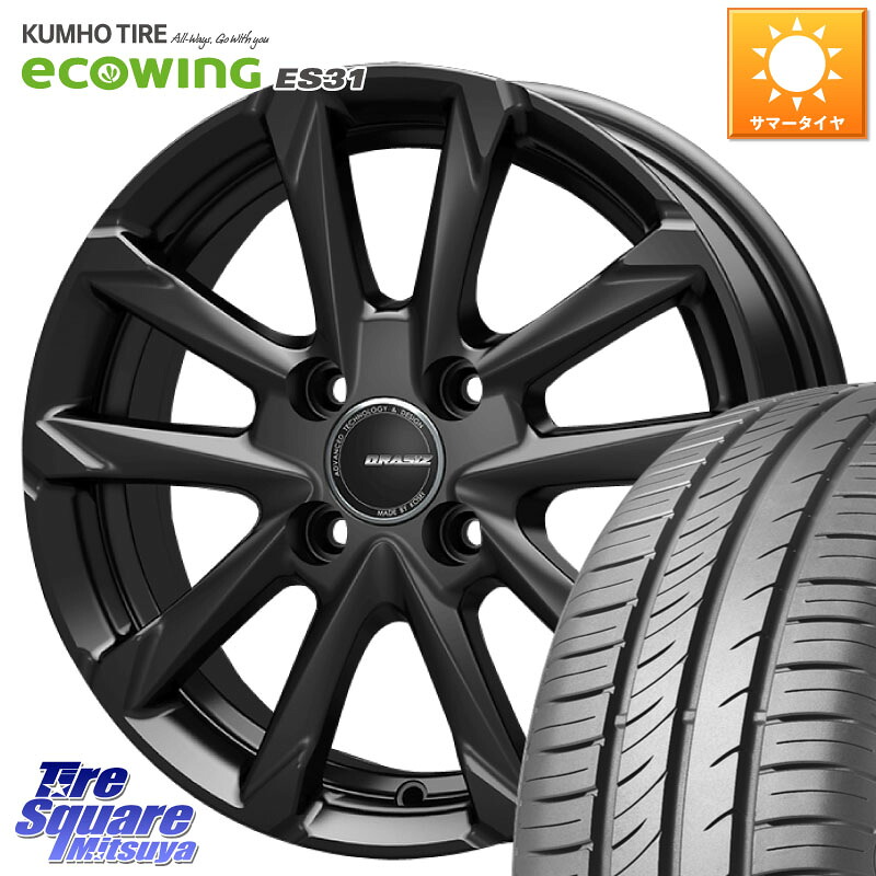 KUMHO ecoWING ES31 エコウィング サマータイヤ 175/70R14KOSEI QGC400B QRASIZ GC36F クレイシズ ホイール 14インチ 14X4.5J 45 4穴 100 Mx27/37/47Sソリオ・MB37SデリカD2 デリカD:2 D2｜タイヤスクエアミツヤ 40,632円