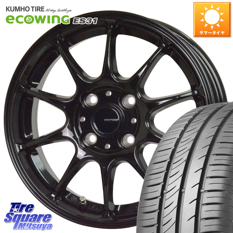 HotStuff G.SPEED G-07 ホイール 16インチ ジースピード 16 X 6.0J +43 4穴 100 KUMHO ecoWING ES31 エコウィング サマータイヤ 195/65R16 ライズ ロッキー ガソリン車 4穴