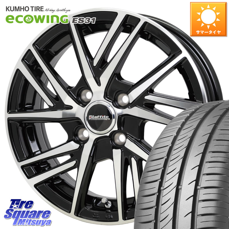 HotStuff ラフィット LW06-2 LW-06-2 ホイール 16インチ 16 X 6.0J +45 4穴 100 KUMHO ecoWING ES31 エコウィング サマータイヤ 215/65R16