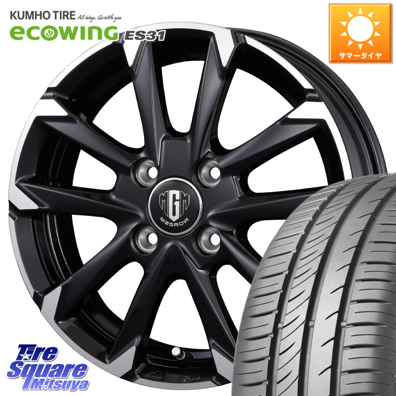 KUMHO ecoWING ES31 エコウィング サマータイヤ 175/70R14KOSEI MZ-GROW C52S ホイール 14インチ 14X5.0J 39 4穴 100 アクア|タイヤスクエアミツヤ