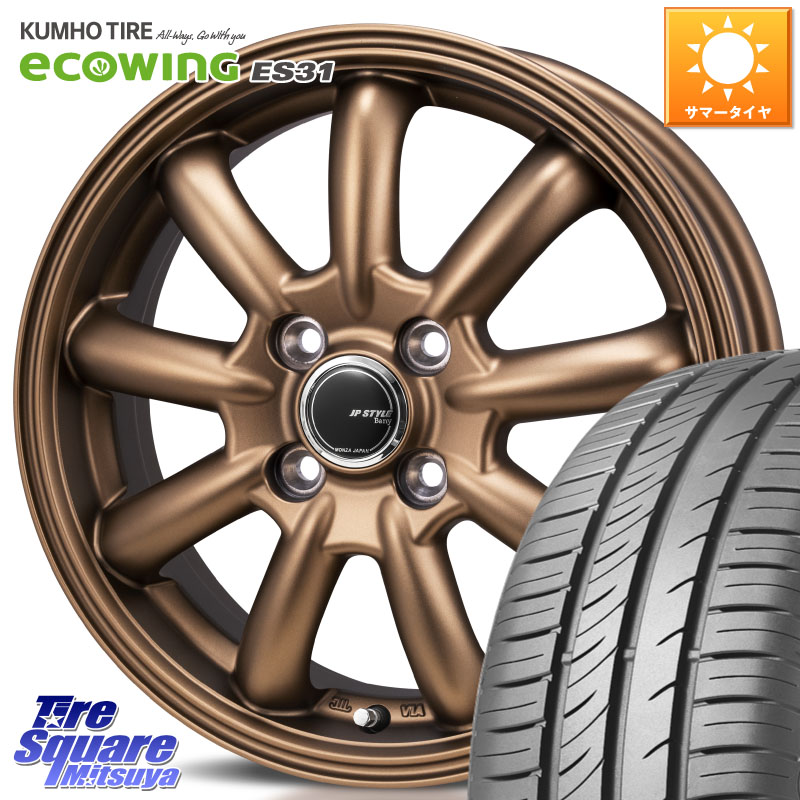 MONZA JP STYLE Bany ホイール 15インチ バニー 15 X 5.5J +43 4穴 100 KUMHO ecoWING ES31 エコウィング サマータイヤ 195/60R15