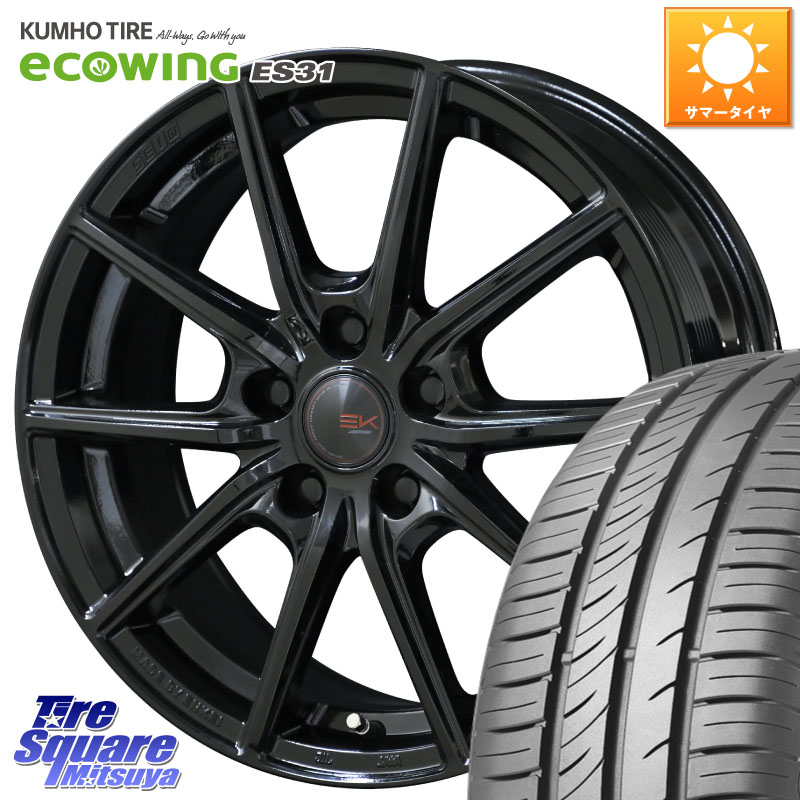 KYOHO SEIN EK ザインEK ホイール 15インチ 15 X 6.0J +45 5穴 100 KUMHO ecoWING ES31 エコウィング サマータイヤ 185/60R15 170系シエンタ