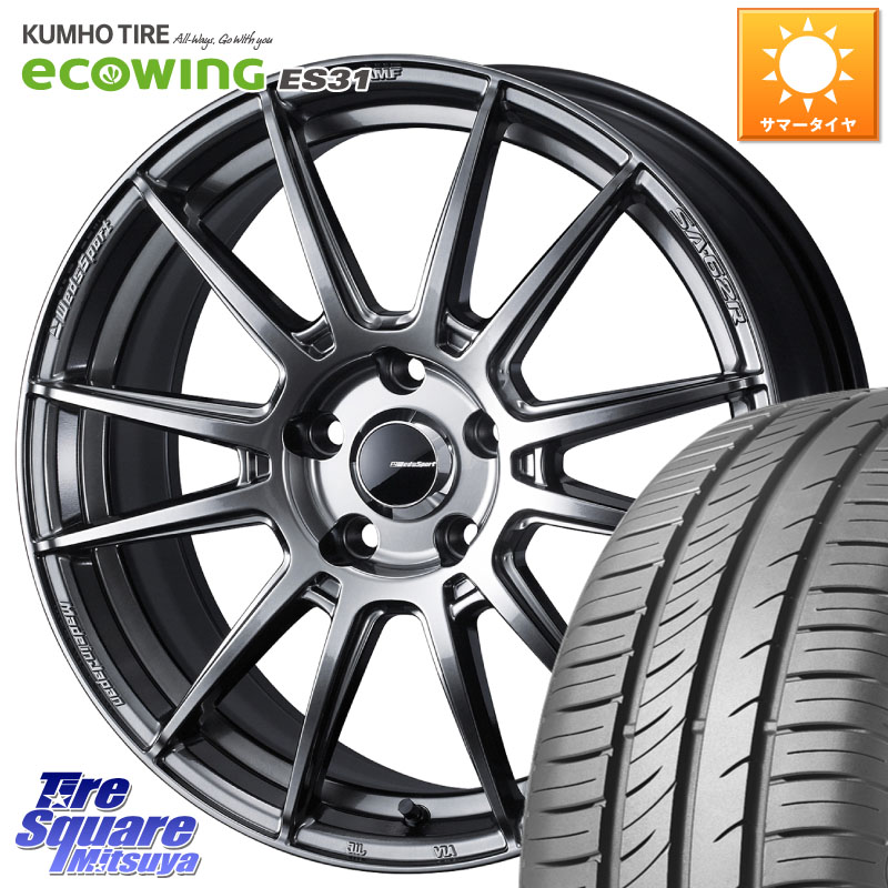 WEDS WedsSport SA-62R ホイール 17インチ 17 X 7.0J +48 5穴 114.3 KUMHO ecoWING ES31 エコウィング サマータイヤ 195/60R17 60系プリウス