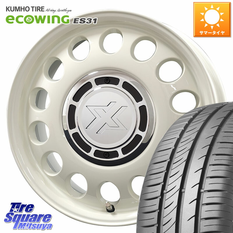 コスミック クロスブラッド STEELE ホイール 15インチ 15 X 6.0J +42 5穴 100 KUMHO ecoWING ES31 エコウィング サマータイヤ 185/60R15 170系シエンタ