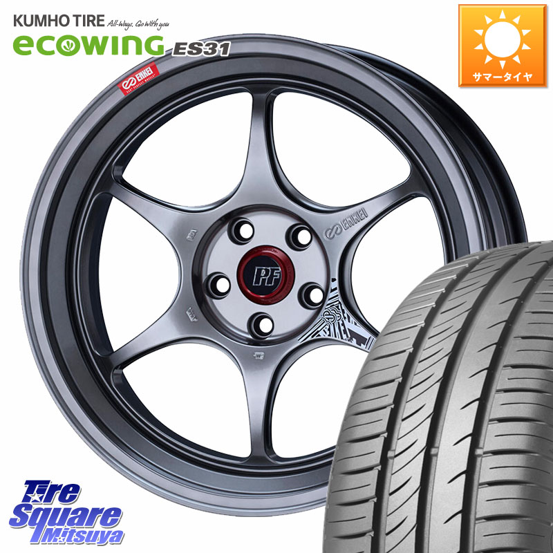 ENKEI エンケイ PerformanceLine PF06 シルバー ホイール 16インチ 16 X 6.5J +38 5穴 100 KUMHO ecoWING ES31 エコウィング サマータイヤ 195/60R16