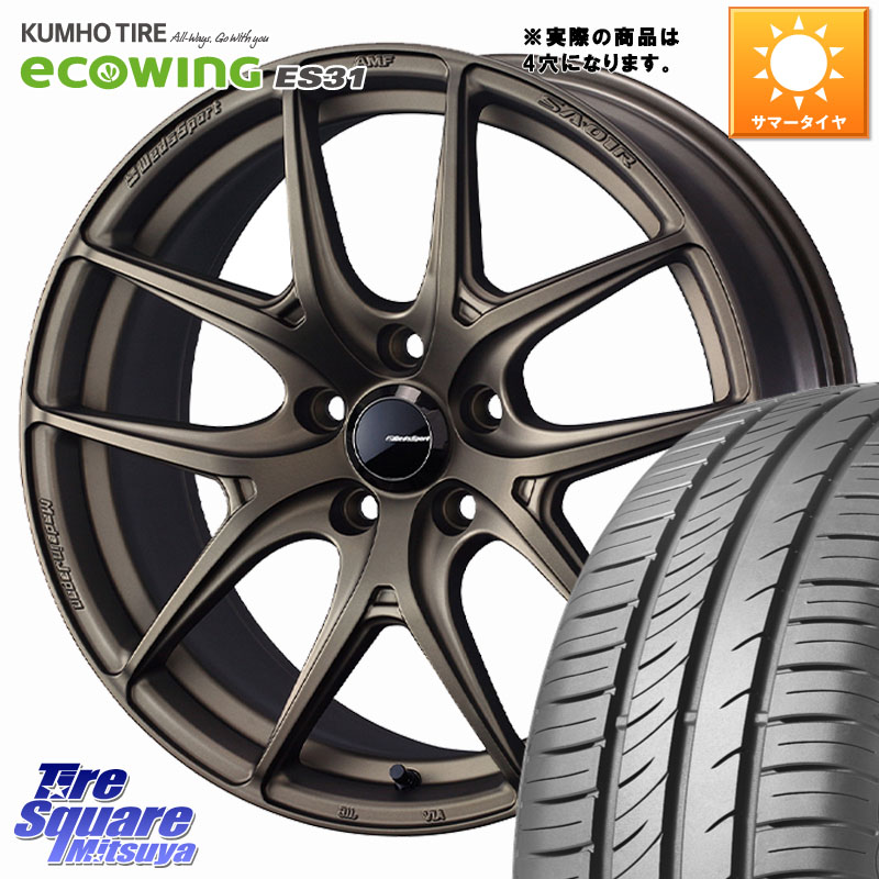 WEDS WedsSport SA-01R ホイール 15インチ ウェッズ スポーツ 15 X 5.0J(J) +45 4穴 100 KUMHO ecoWING ES31 エコウィング サマータイヤ 175/60R15 MAD7Sソリオ・MBD7SデリカD2