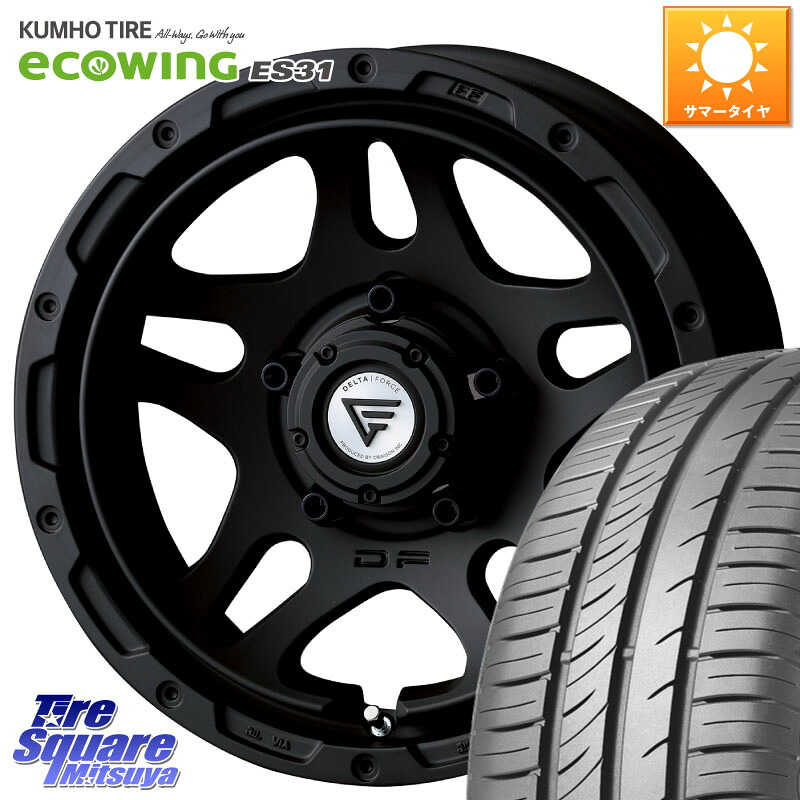 DELTA FORCE OVERLANDER ジムニーシエラ専用 ※インセット-5 ホイール 16インチ 16 X 6.0J +0 5穴 139.7 KUMHO ecoWING ES31 エコウィング サマータイヤ 215/65R16 ジムニー専用(要オーバーフェンダー等) ジムニ－シエラ・ノマド(カスタム)