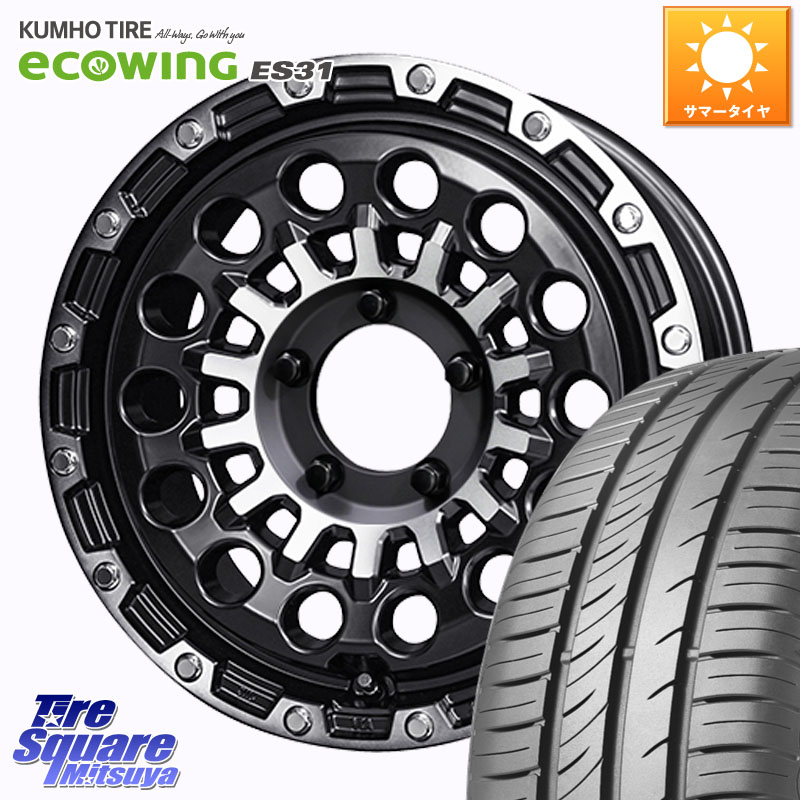 KYOHO PPX GX14 ホイール 16インチ 16 X 5.5J +22 5穴 139.7 KUMHO ecoWING ES31 エコウィング サマータイヤ 215/65R16 ジムニー専用(要オーバーフェンダー等)