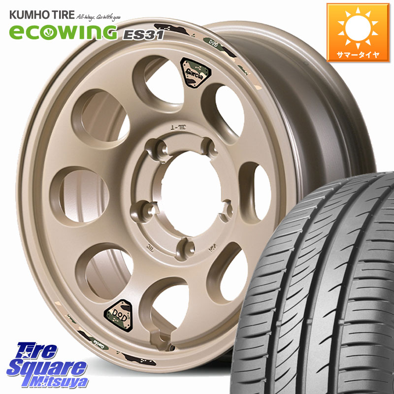 MANARAY MID x DOD ウシャリン ホイール 16インチ 16 X 5.5J +20 5穴 139.7 KUMHO ecoWING ES31 エコウィング サマータイヤ 215/65R16 ジムニー専用(要オーバーフェンダー等)