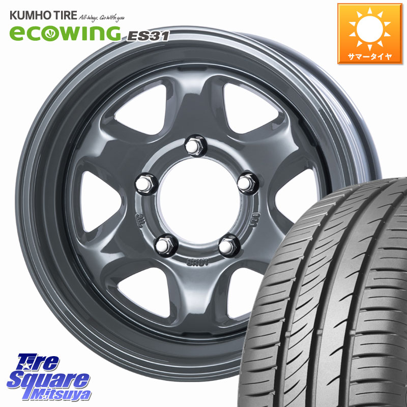 BRUT ブルート BR-44 BR44 ホイール 16インチ 16 X 6.5J +0 5穴 139.7 KUMHO ecoWING ES31 エコウィング サマータイヤ 215/65R16 ジムニー専用(要オーバーフェンダー等) ジムニ－シエラ・ノマド(カスタム)