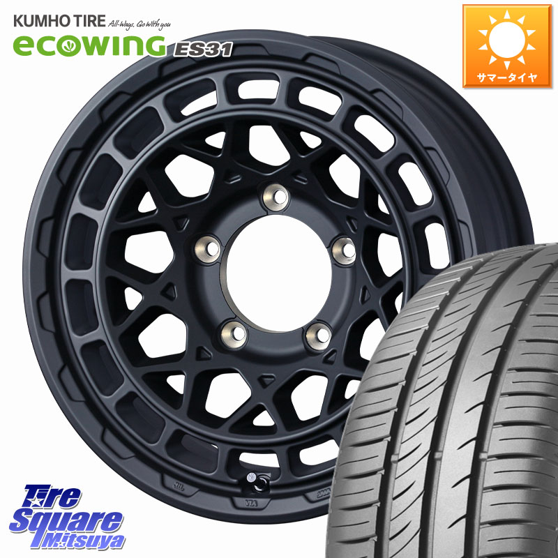 WEDS MUDVANCE X TYPE M ホイール 16インチ マッドヴァンス 16 X 5.5J +22 5穴 139.7 KUMHO ecoWING ES31 エコウィング サマータイヤ 215/65R16 ジムニー専用(要オーバーフェンダー等)