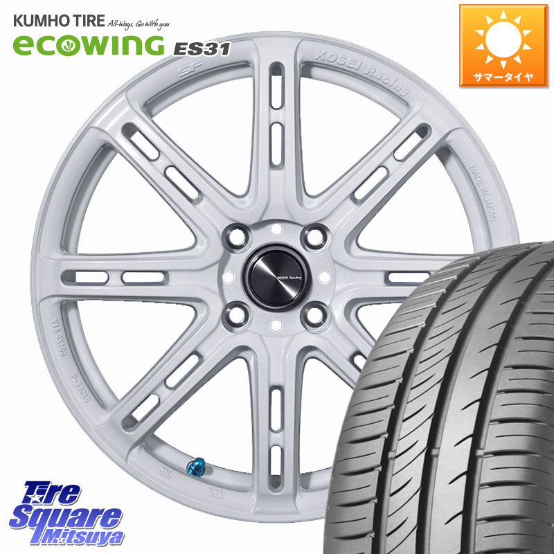 KOSEI SENEKA RP08 ホイール 16インチ 16 X 6.0J +40 4穴 100 KUMHO ecoWING ES31 エコウィング サマータイヤ 215/65R16