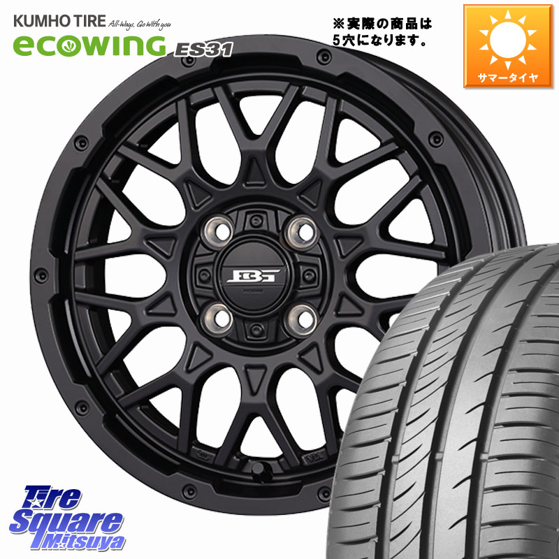 KUMHO ecoWING ES31 エコウィング サマータイヤ 215/60R16KOSEI BOTTOMGARCIA SHADOWBAHT ホイール 16インチ 16X7.0J 38 5穴 114.3 ジューク JUKE 日産 マークXジオ HS レクサス スカイラインセダン 日産 クラウンロイヤル クラウンハイブリッド ES レクサス クラウン|タイヤスクエアミツヤ