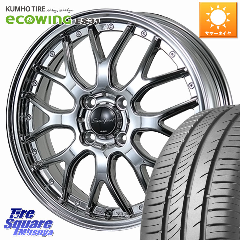 BLEST EuroSport Type815 軽自動車専用 ホイール 15インチ 15 X 5.0J +45 4穴 100 KUMHO ecoWING ES31 エコウィング サマータイヤ 175/60R15 Mx27/37/47Sソリオ・デリカD2