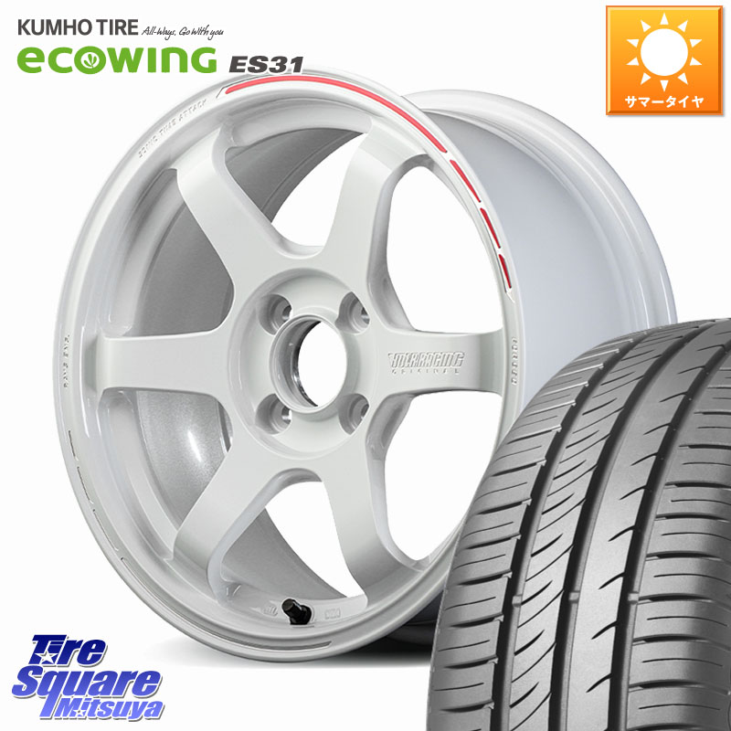 RAYS 【欠品次回10~11月】 TE37 SONIC TIME ATTACK EDITION 軽自動車専用 鍛造 ホイール 16インチ 16 X 5.5J +46 4穴 100 KUMHO ecoWING ES31 エコウィング サマータイヤ 195/60R16 E13ノートクロスオーバー