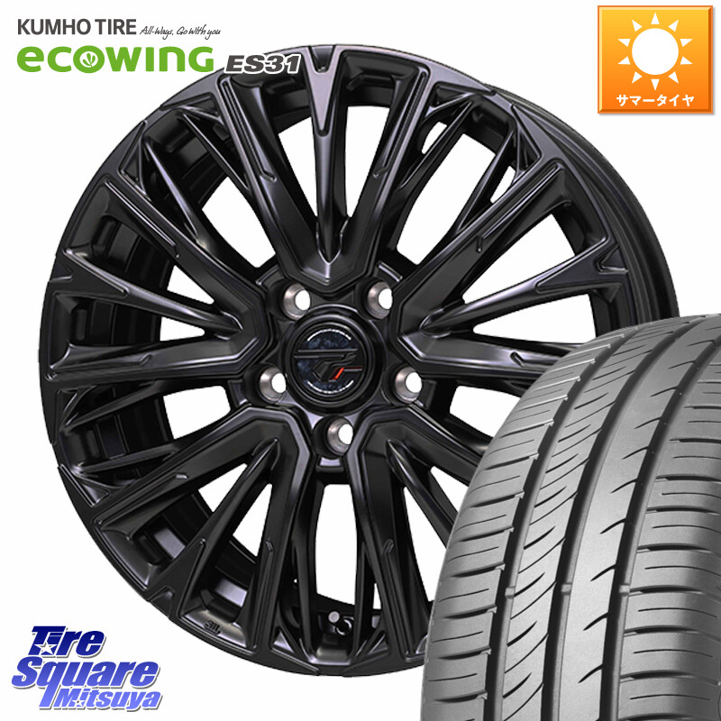 KUMHO ecoWING ES31 エコウィング サマータイヤ 195/60R17HotStuff Precious プレシャス HM4 HM-4 ホイール 17インチ 17X7.0J 38 5穴 114.3 60系プリウス|タイヤスクエアミツヤ