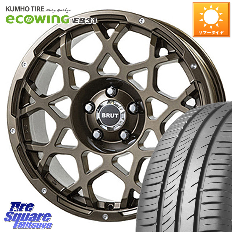 BRUT ブルート BR-55 BR55 ホイール 16インチ 16 X 6.5J +35 5穴 114.3 KUMHO ecoWING ES31 エコウィング サマータイヤ 215/65R16 30系ヴェルファイア 10系カローラクロス 20系アルファード 87,835円