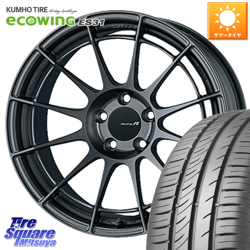 KUMHO ecoWING ES31 エコウィング サマータイヤ 195/60R17ENKEI エンケイ Racing Revolution NT03RR GM ホイール 17X7.0J 48 5穴 114.3 60系プリウス｜タイヤスクエアミツヤ