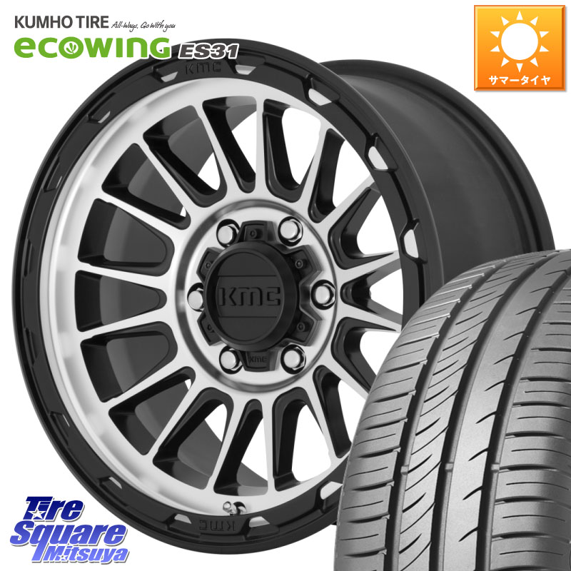 KUMHO ecoWING ES31 エコウィング サマータイヤ 215/65R16KMC KM542 Impact Machined ホイール 16インチ 16X7.0J 30 5穴 114.3 20系アルファード｜タイヤスクエアミツヤ