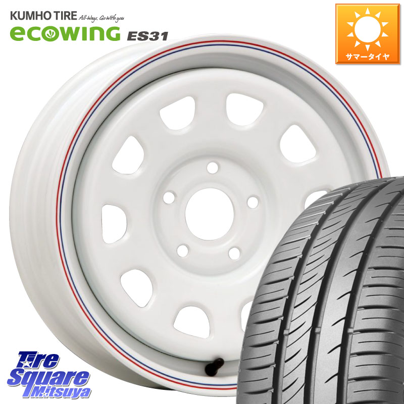 MLJ デイトナ SS DAYTONA ホイール 15インチ カングー 15 X 6.0J(RENAUT KANGOO KW) +30 5穴 108 KUMHO ecoWING ES31 エコウィング サマータイヤ 195/65R15 ルノー カングー2 KW系 ルノー カングービボップ KW系