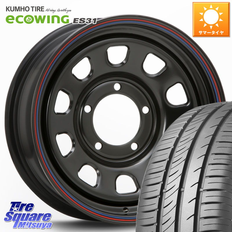 KUMHO ecoWING ES31 エコウィング サマータイヤ 215/65R16MLJ デイトナ SS DAYTONA ホイール 16インチ 16X6.0J 0 5穴 139.7 ジムニー専用(要オーバーフェンダー等) ジムニ−シエラ/ノマド(カスタム) AZオフロード カスタムサイズ|タイヤスクエアミツヤ