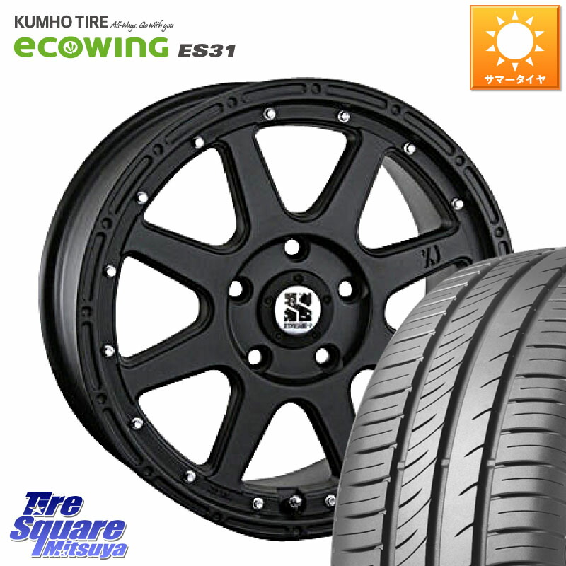 KUMHO ecoWING ES31 エコウィング サマータイヤ 215/60R16MLJ XTREME-J エクストリームJ ホイール 16インチ 16X7.0J 35 5穴 114.3 マークXジオ クラウンロイヤル クラウンハイブリッド クラウンハイブリッド 220・H20系 クラウン 220系|タイヤスクエアミツヤ