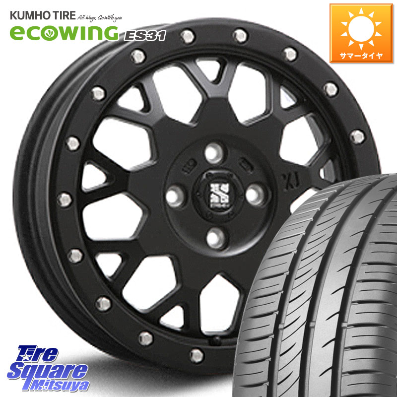 MLJ XJ04 XTREME-J エクストリームJ ホイール 14インチ 14 X 4.5J +43 4穴 100 KUMHO ecoWING ES31 エコウィング サマータイヤ 165/60R14