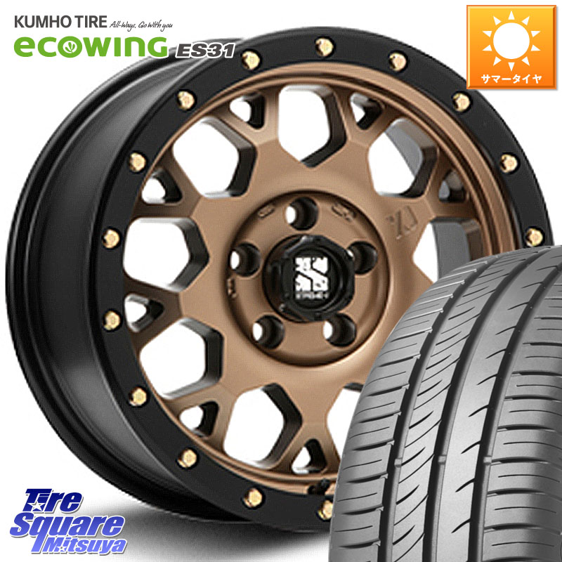 MLJ XJ04 XTREME-J エクストリームJ マットブロンズ ホイール 16インチ 16 X 7.0J +35 5穴 114.3 KUMHO ecoWING ES31 エコウィング サマータイヤ 205/60R16