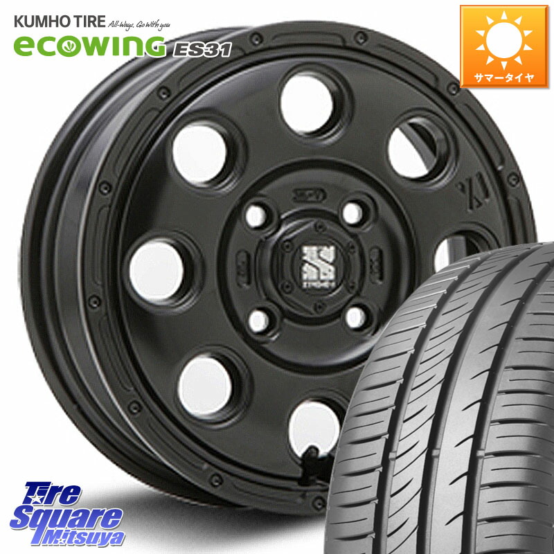 KUMHO ecoWING ES31 エコウィング サマータイヤ 175/70R14MLJ KK03 XTREME-J エクストリームJ ホイール 14インチ 14X4.5J 45 4穴 100 Mx27/37/47Sソリオ・MB37SデリカD2 デリカD:2 D2｜タイヤスクエアミツヤ