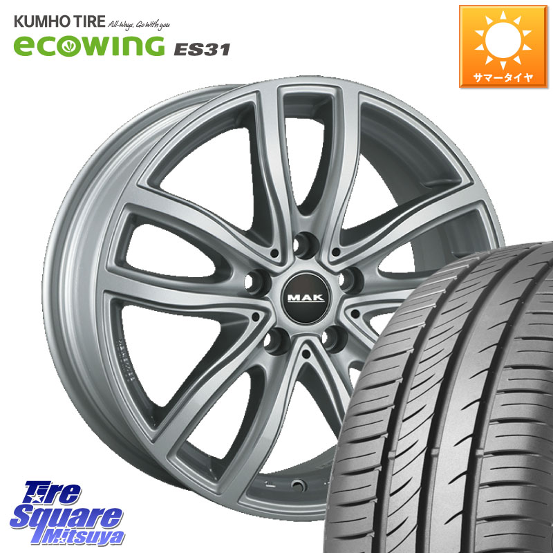阿部商会 MAK FAHR ホイール 16インチ 16 X 7.0J(BMW G20) +30 5穴 112 KUMHO ecoWING ES31 エコウィング サマータイヤ 205/60R16 BMW 3シリーズ G20 G21