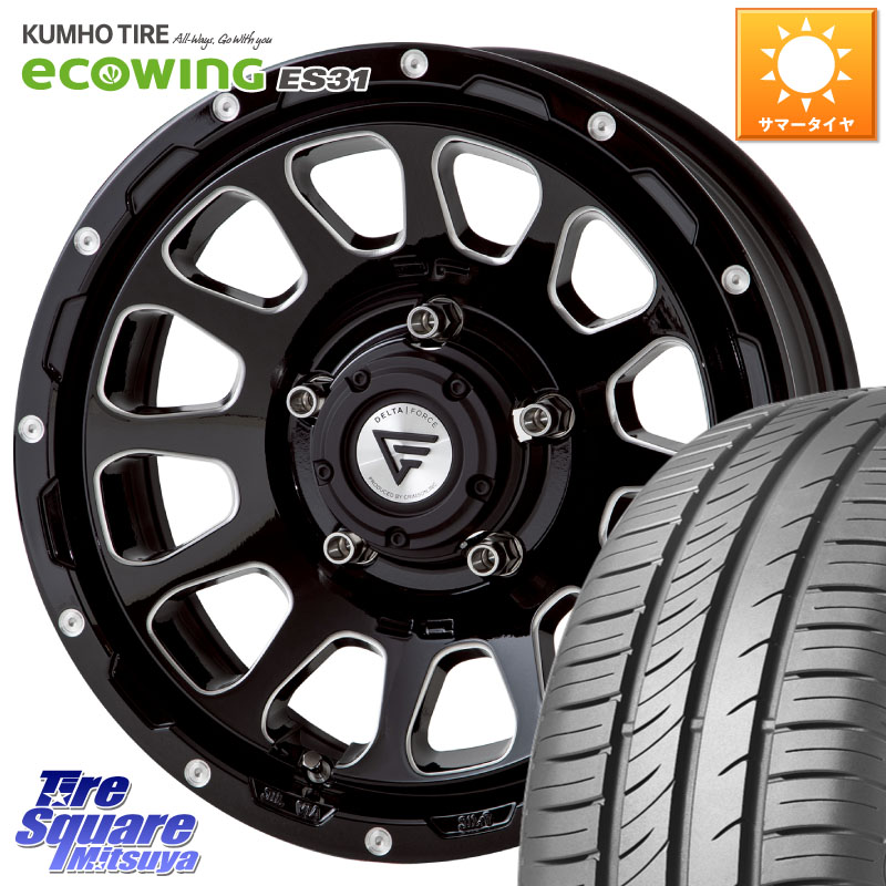 DELTA FORCE デルタフォース オーバル シエラ専用 インセット-5 16インチ 16 X 6.0J +0 5穴 139.7 KUMHO ecoWING ES31 エコウィング サマータイヤ 215/65R16 ジムニー専用(要オーバーフェンダー等) ジムニ－シエラ・ノマド(カスタム)
