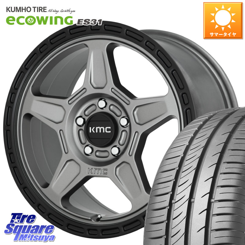 KUMHO ecoWING ES31 エコウィング サマータイヤ 215/65R16KMC KM721 ALPINE グレイ ホイール 16インチ 専用Nut別売 16X7.5J(US) 30 5穴 110 Jeep Renegade ジープ レネゲード|タイヤスクエアミツヤ