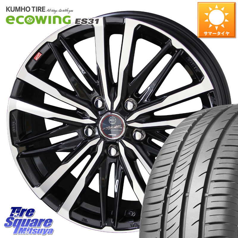 KYOHO SMACK CREST ホイール 4本 15インチ 15 X 6.0J +53 5穴 114.3 KUMHO ecoWING ES31 エコウィング サマータイヤ 195/65R15