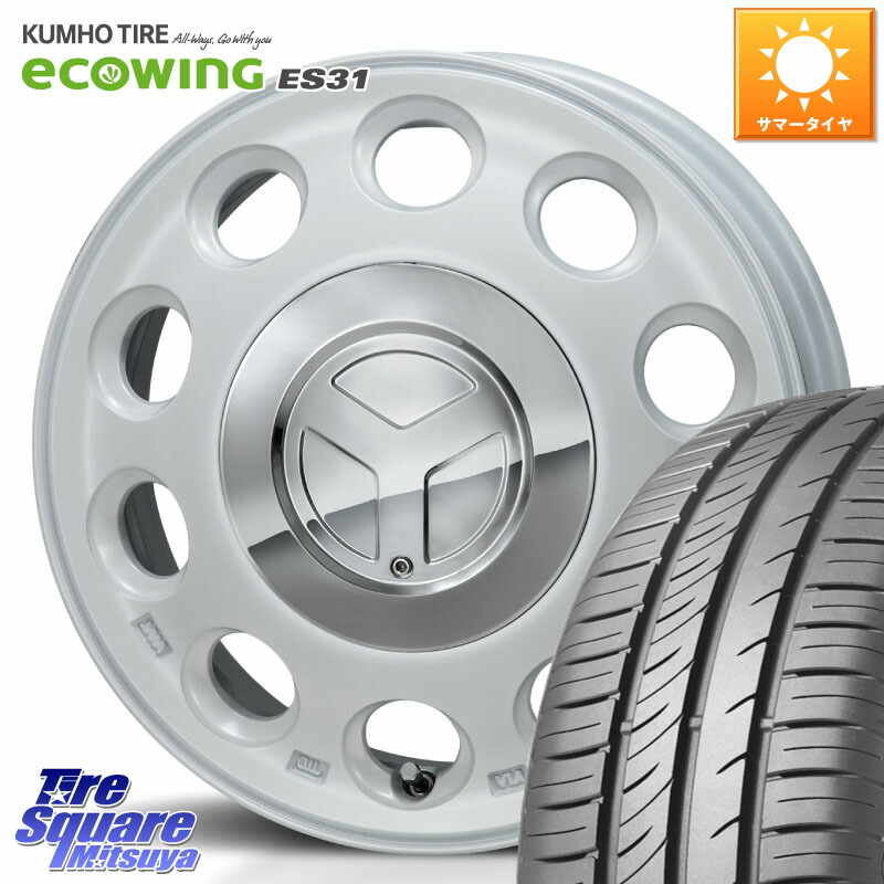 MONZA PIEDINO ピエディーノ 14インチ 14 X 4.5J +45 4穴 100 KUMHO ecoWING ES31 エコウィング サマータイヤ 155/65R14 N-BOX デリカミニ2WD タント スペーシア サクラ ハイゼット アゲトラCustom車用※軽自動車専用ホイール※