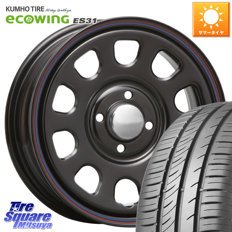 MLJ デイトナ SS DAYTONA SS 15インチ 15 X 6.0J +30 4穴 100 KUMHO ecoWING ES31 エコウィング サマータイヤ 185/60R15