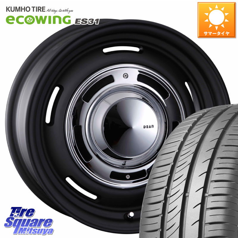 CRIMSON ディーン クロスカントリー ブラック 17インチ 17 X 7.0J +47 5穴 114.3 KUMHO ecoWING ES31 エコウィング サマータイヤ 195/60R17 60系プリウス