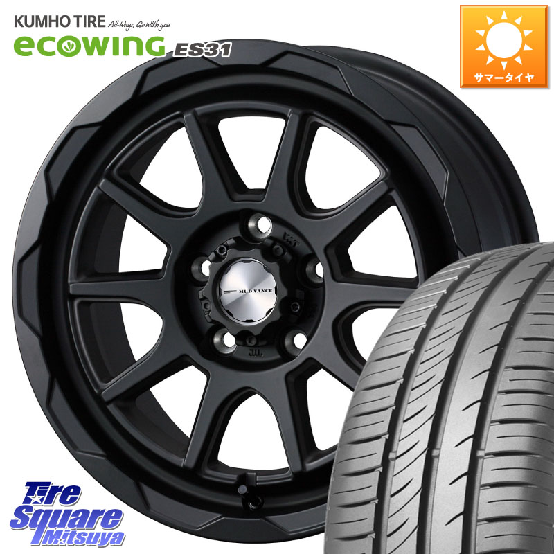 WEDS 【欠品次回4月中旬】 マッドヴァンス 06 MUD VANCE 06 ウエッズ 16インチ 16 X 7.0J +38 5穴 114.3 KUMHO ecoWING ES31 エコウィング サマータイヤ 205/60R16 90系ノア ヴォクシー プリウスアルファ RP6~8ステップワゴン