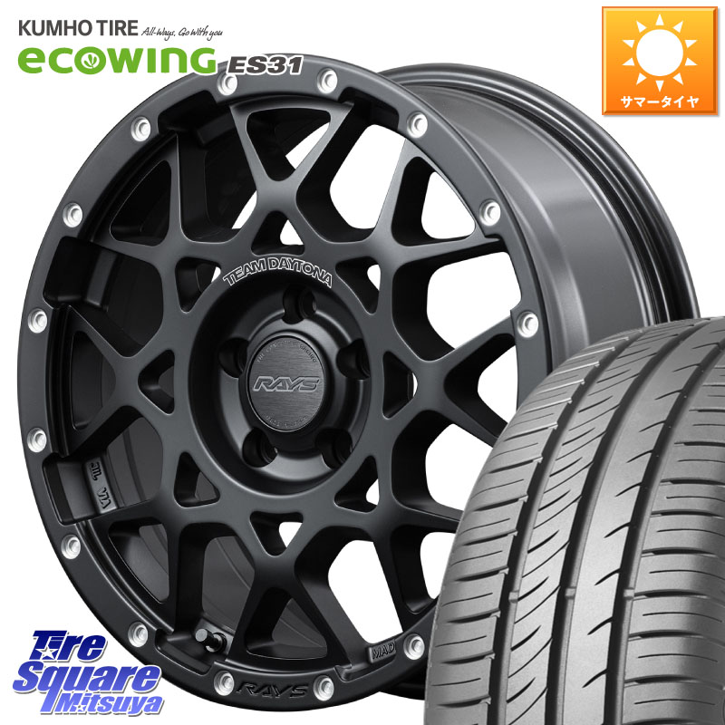 KUMHO ecoWING ES31 エコウィング サマータイヤ 205/60R16RAYS 【欠品次回2月末】 レイズ M8 デイトナ DAYTONA 16インチ 16X7.0J 37 5穴 114.3 SAI インサイト｜タイヤスクエアミツヤ