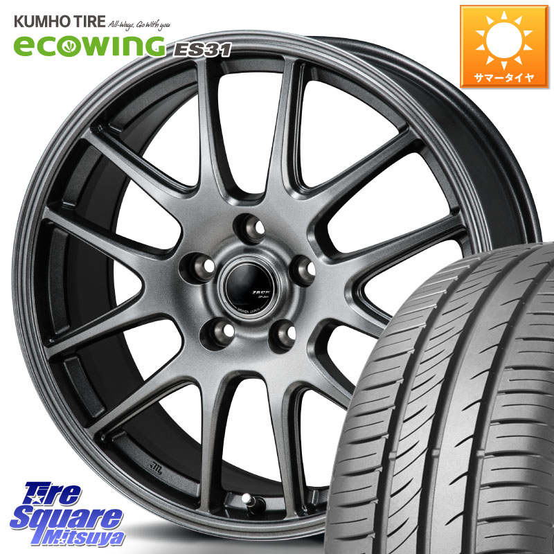 KUMHO ecoWING ES31 エコウィング サマータイヤ 195/60R15Japan三陽 ZACK JP-205 ホイール 15X6.0J 43 5穴 114.3 GT系フリードクロスター ラフェスタ 日産 プレマシー MAZDA｜タイヤスクエアミツヤ